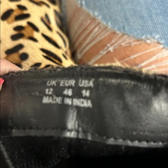 Long Tall Sally Leopard Suede Western Boots - Picture 5 of 6